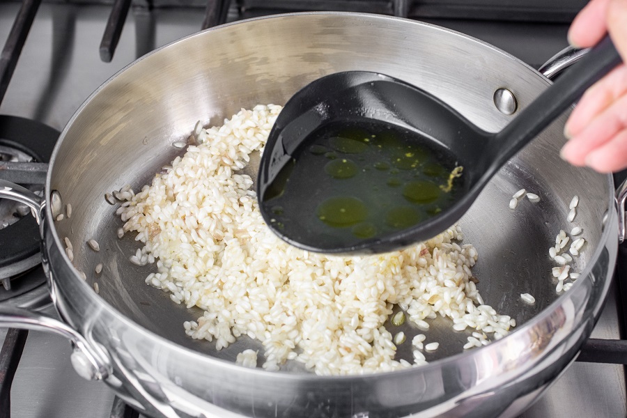 cucinare il risotto con le creste