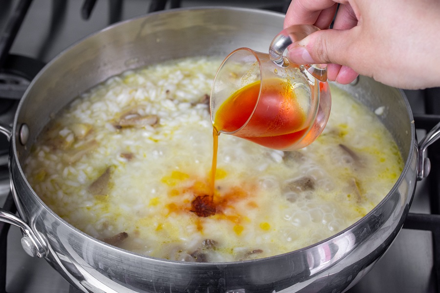 cucinare il risotto con le creste