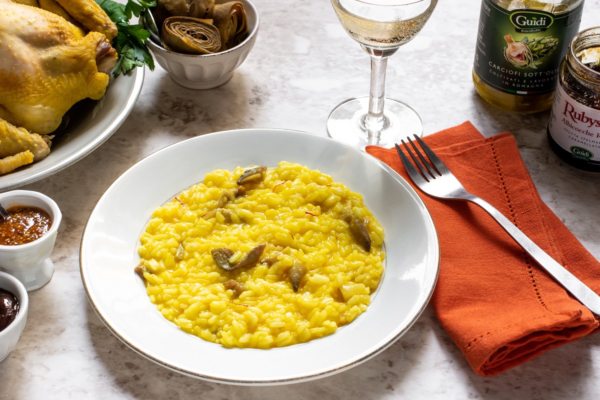 risotto con creste di gallo livornese