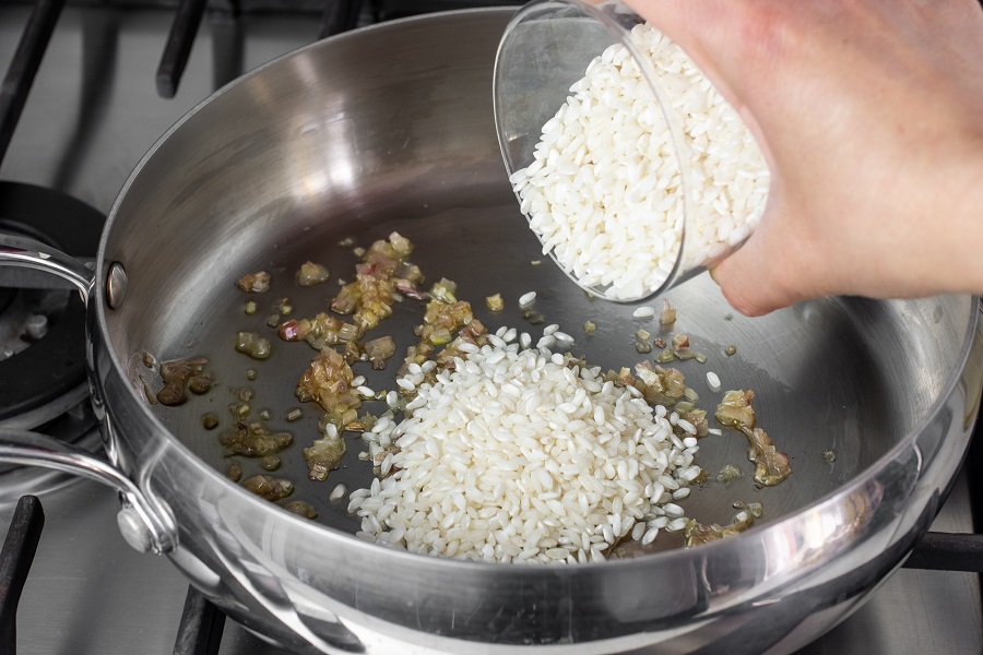 cucinare il risotto con le creste