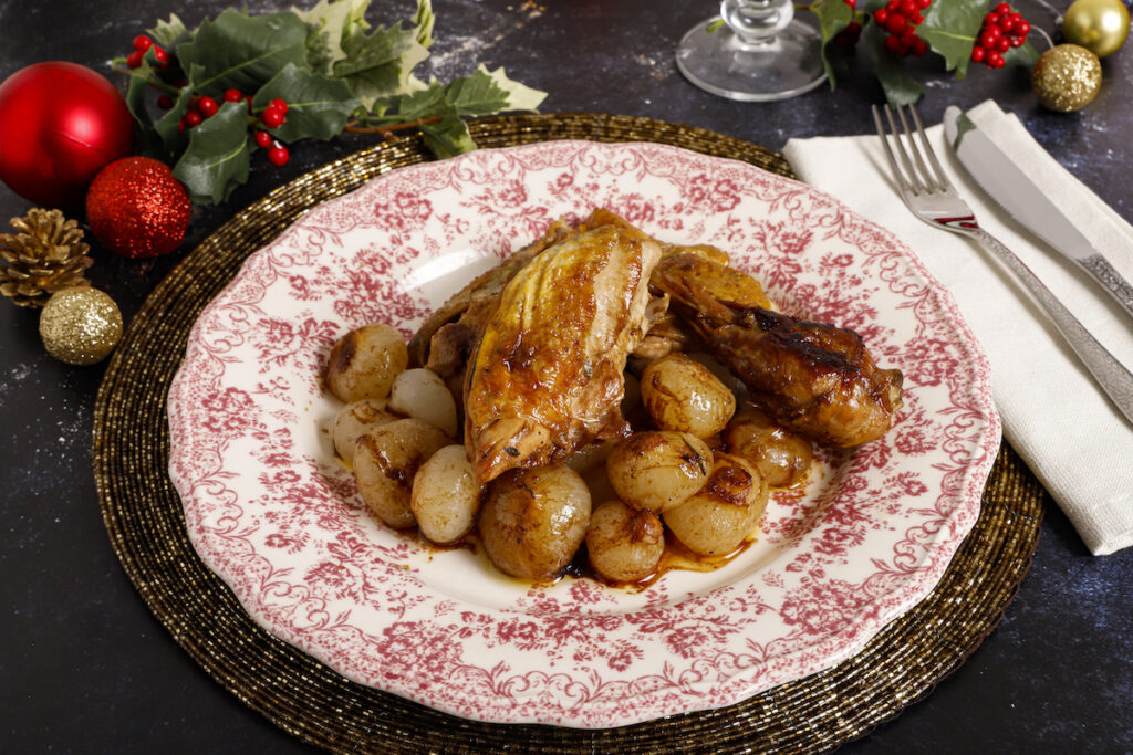 ricette di natale faraona con cipolline borretane