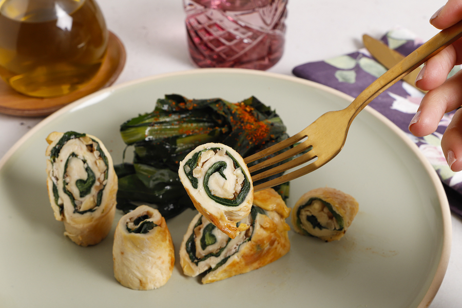 involtini di pollo e cicoria