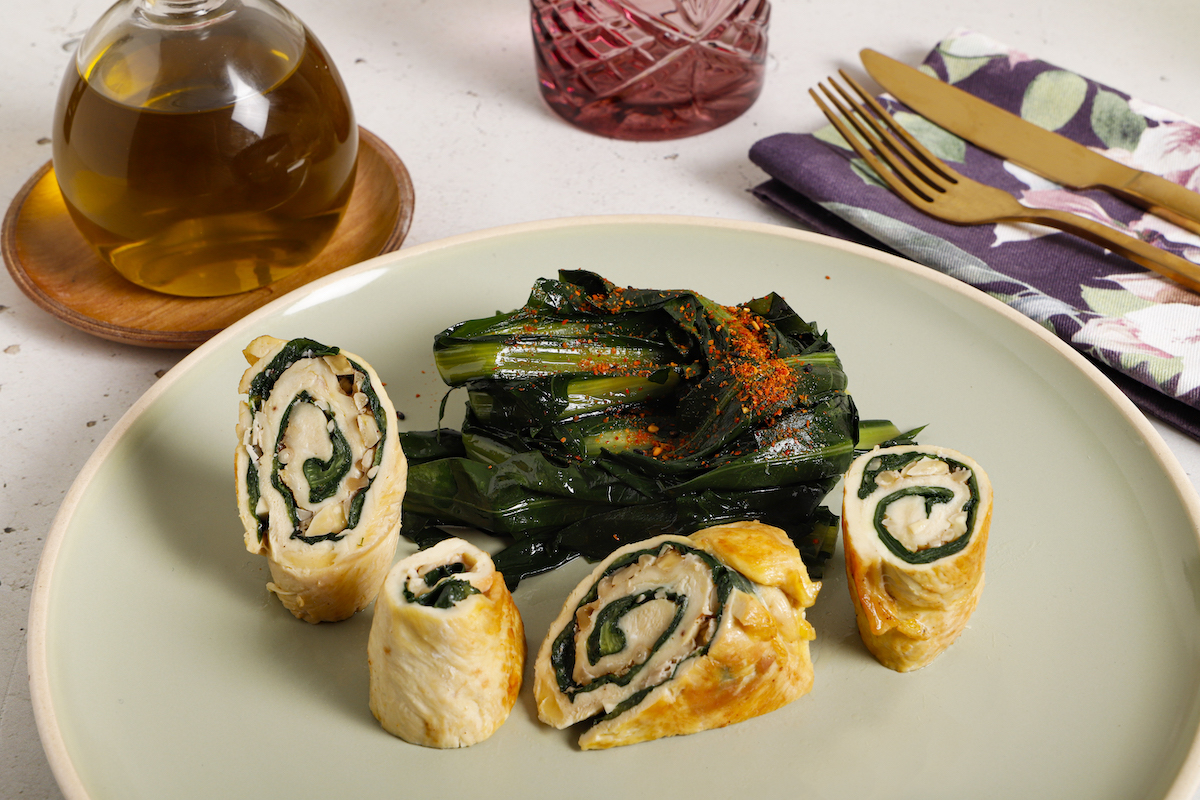 involtini di pollo light con cicoria