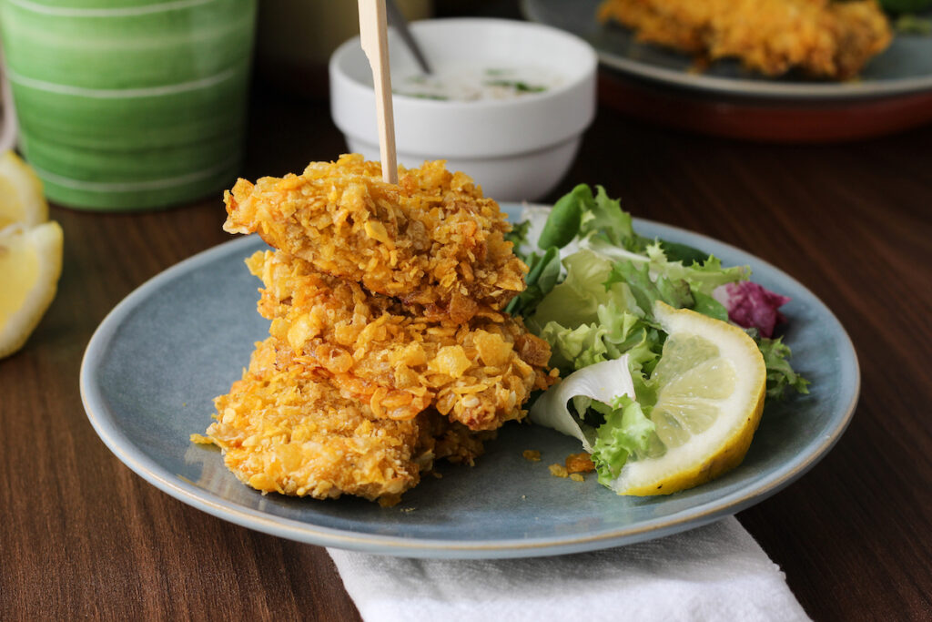 bocconcini di pollo ai cornflakes