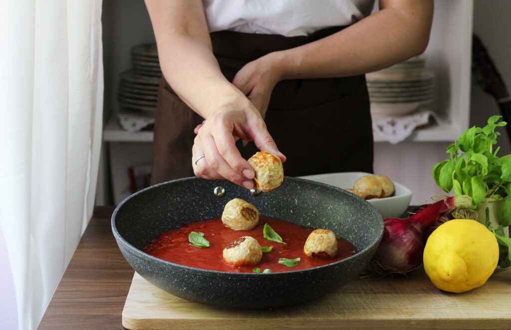 polpette di pollo al sugo
