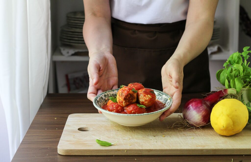 ricetta polpette di pollo al sugo